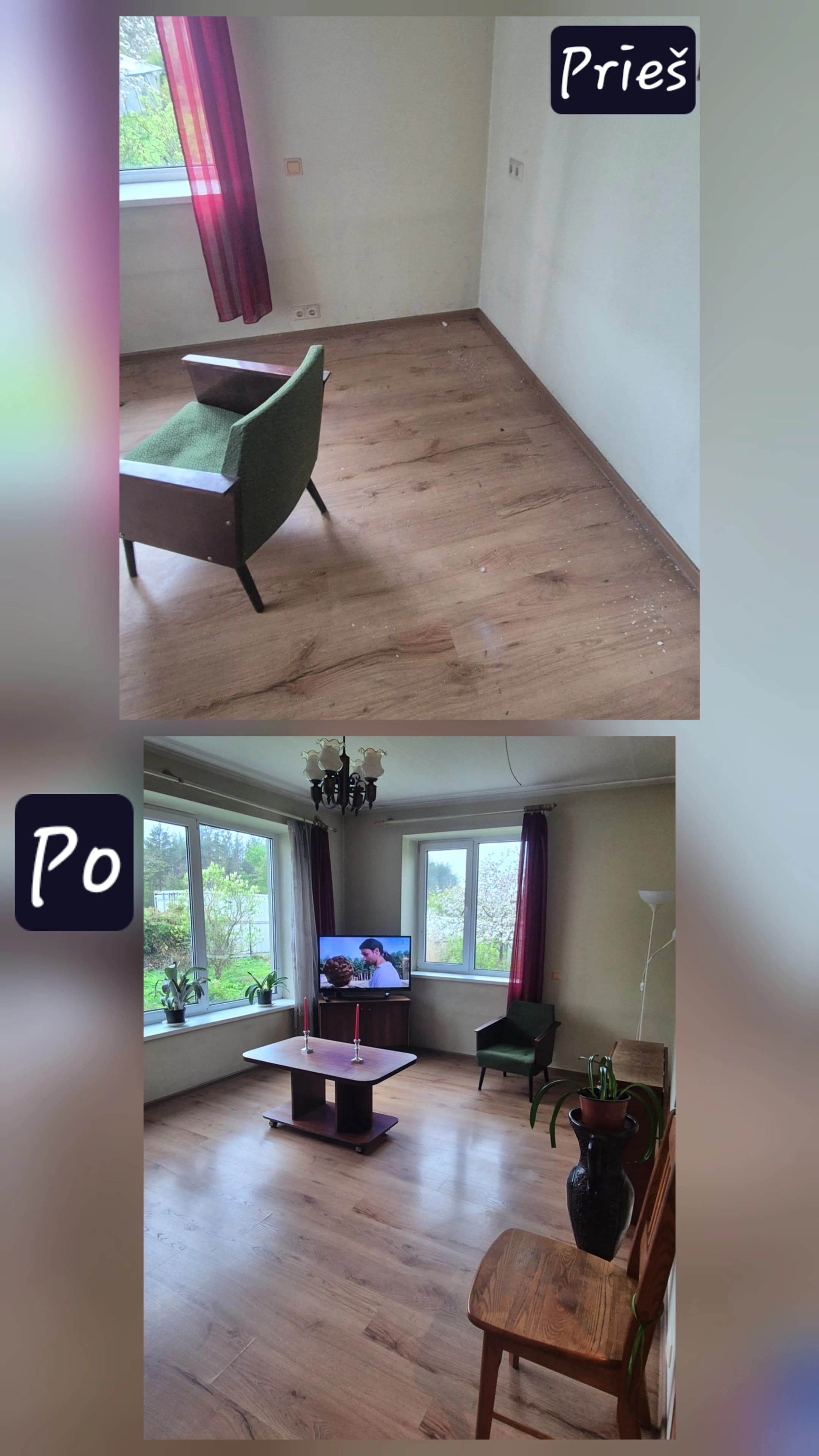 Apartment cleaning — before and after