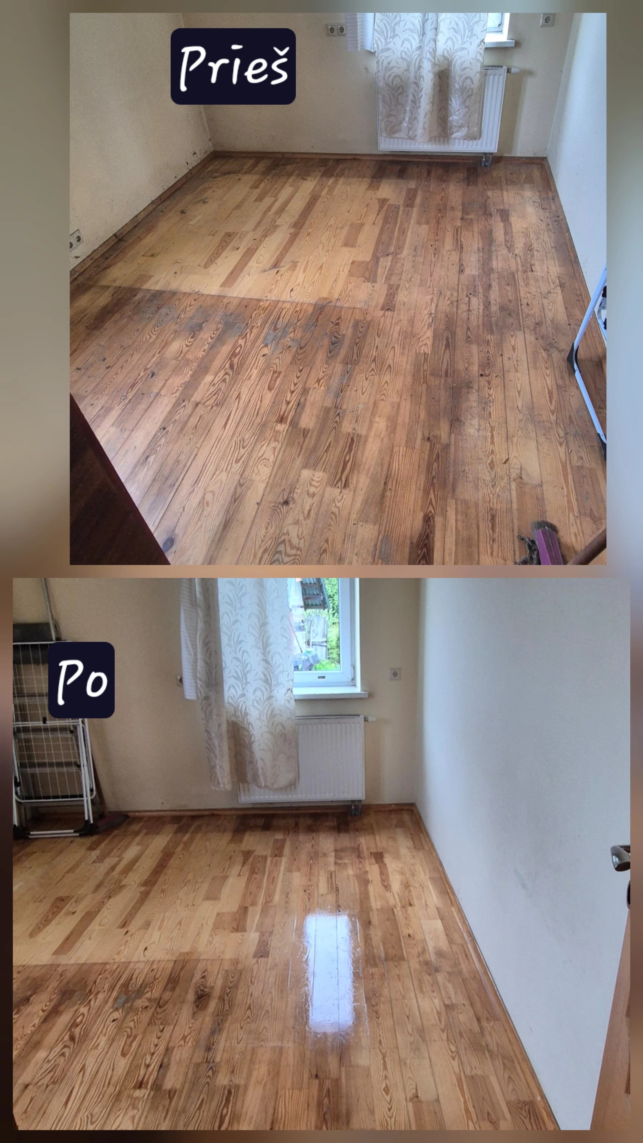 Apartment cleaning — before and after