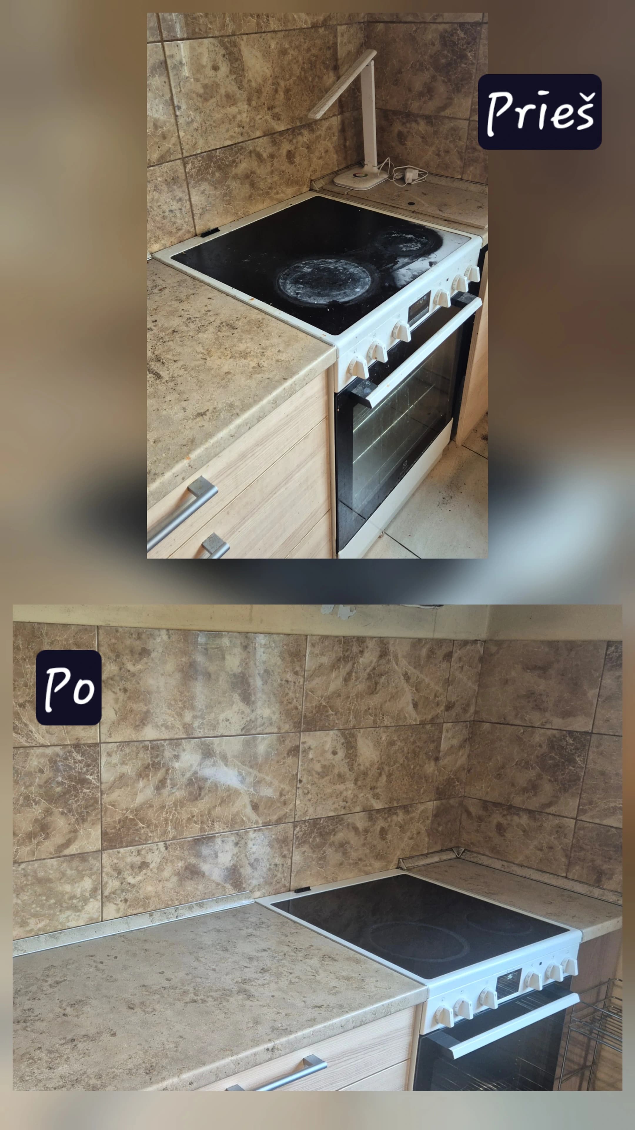 Apartment cleaning — before and after