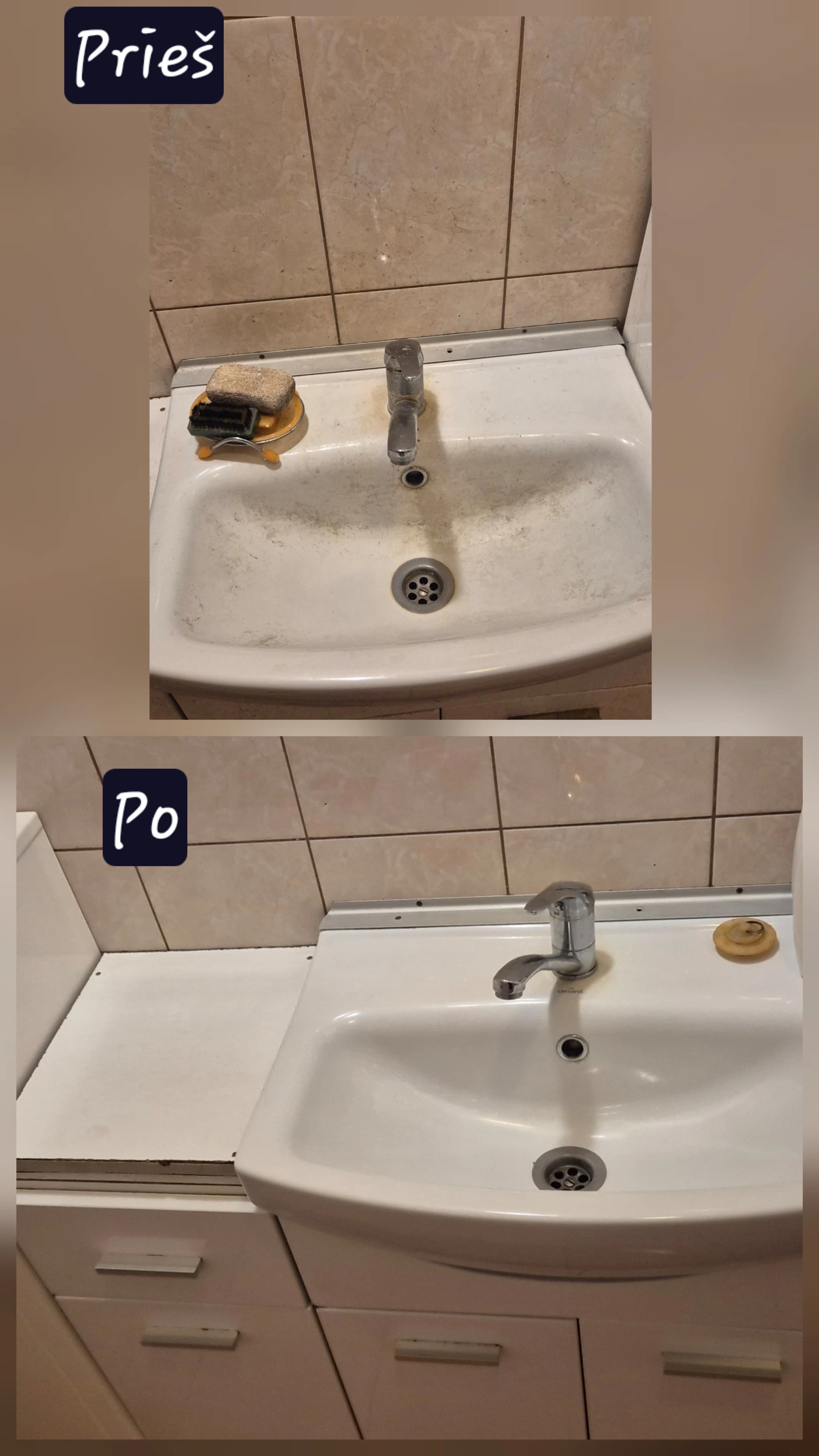 Apartment cleaning — before and after