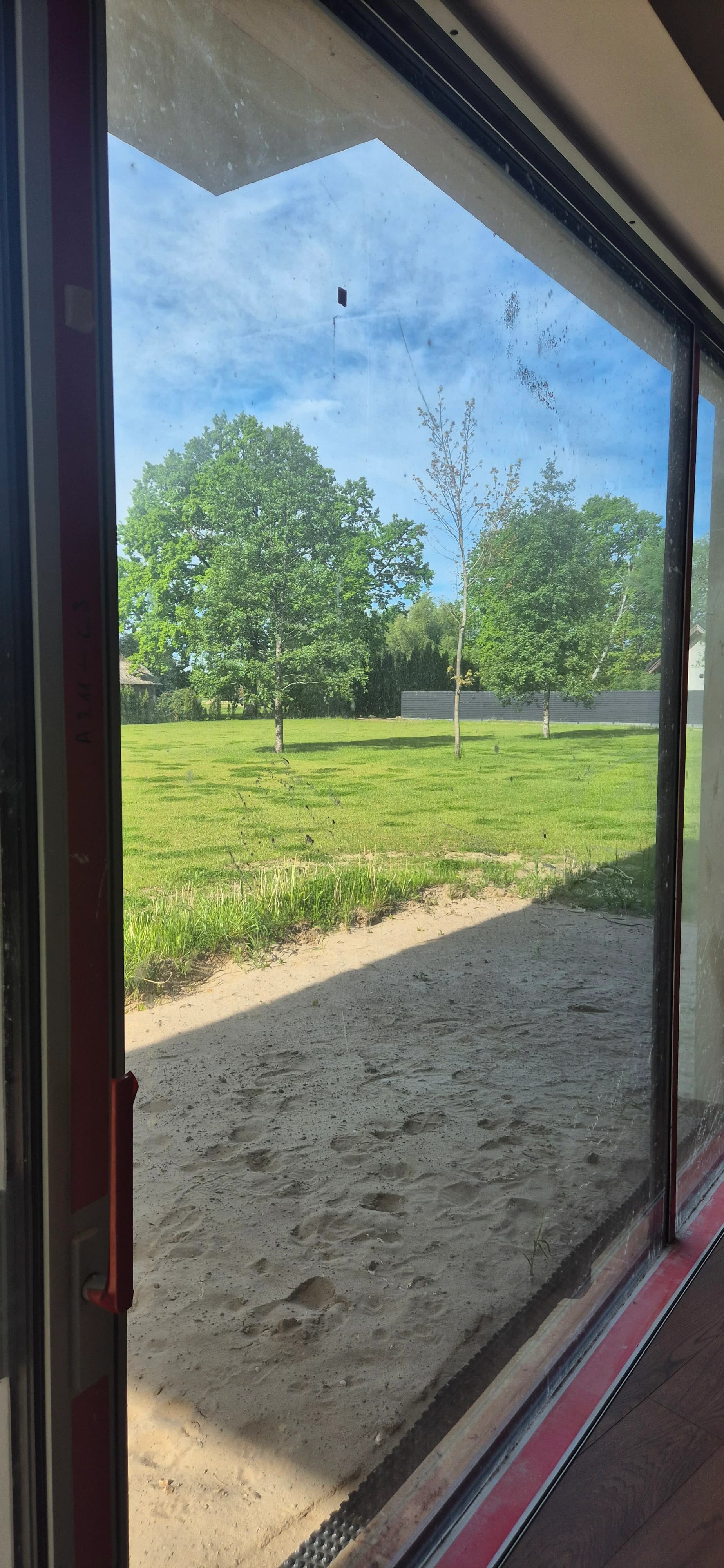 Glass roof and window cleaning at a house