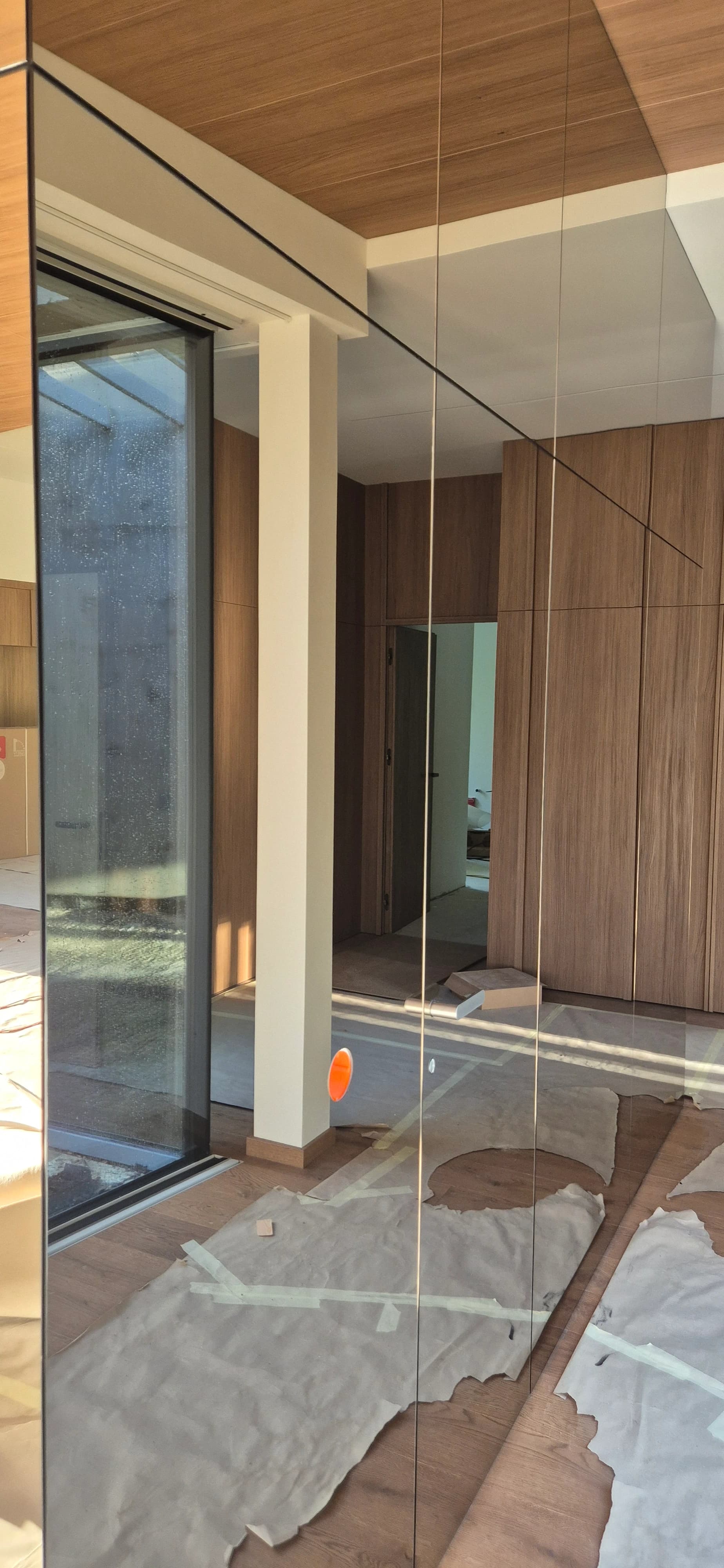 Glass roof and window cleaning at a house