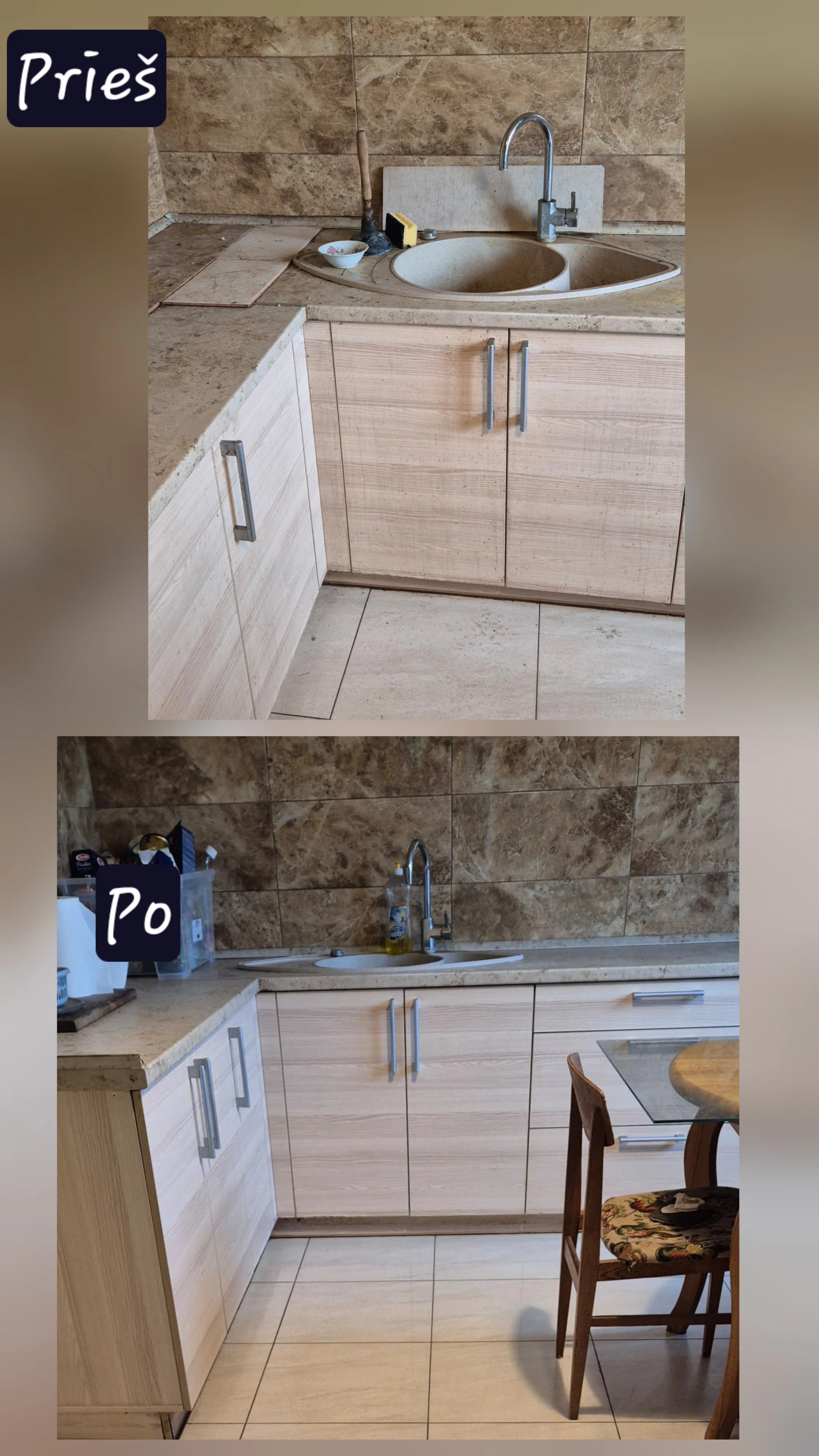 Apartment cleaning — before and after