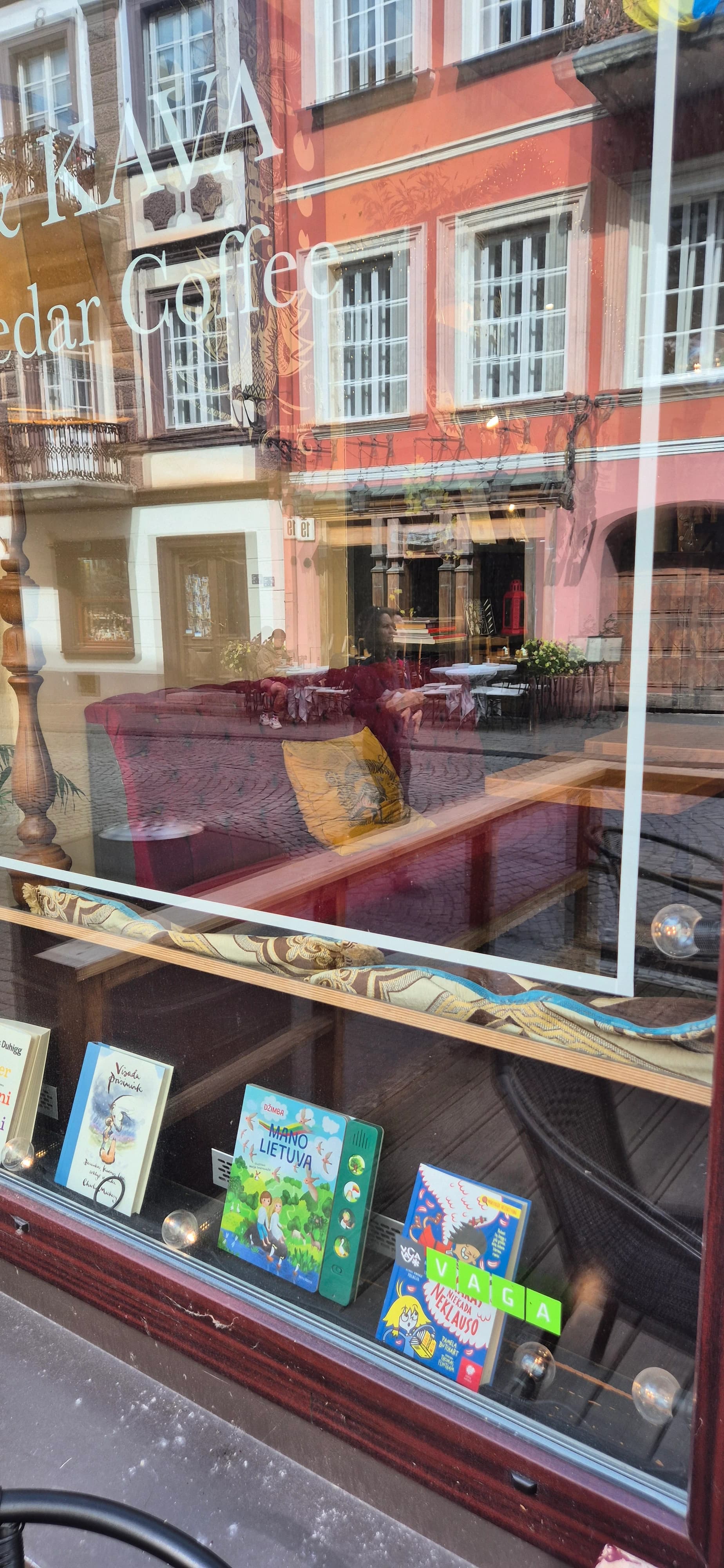 Bookstore window cleaning