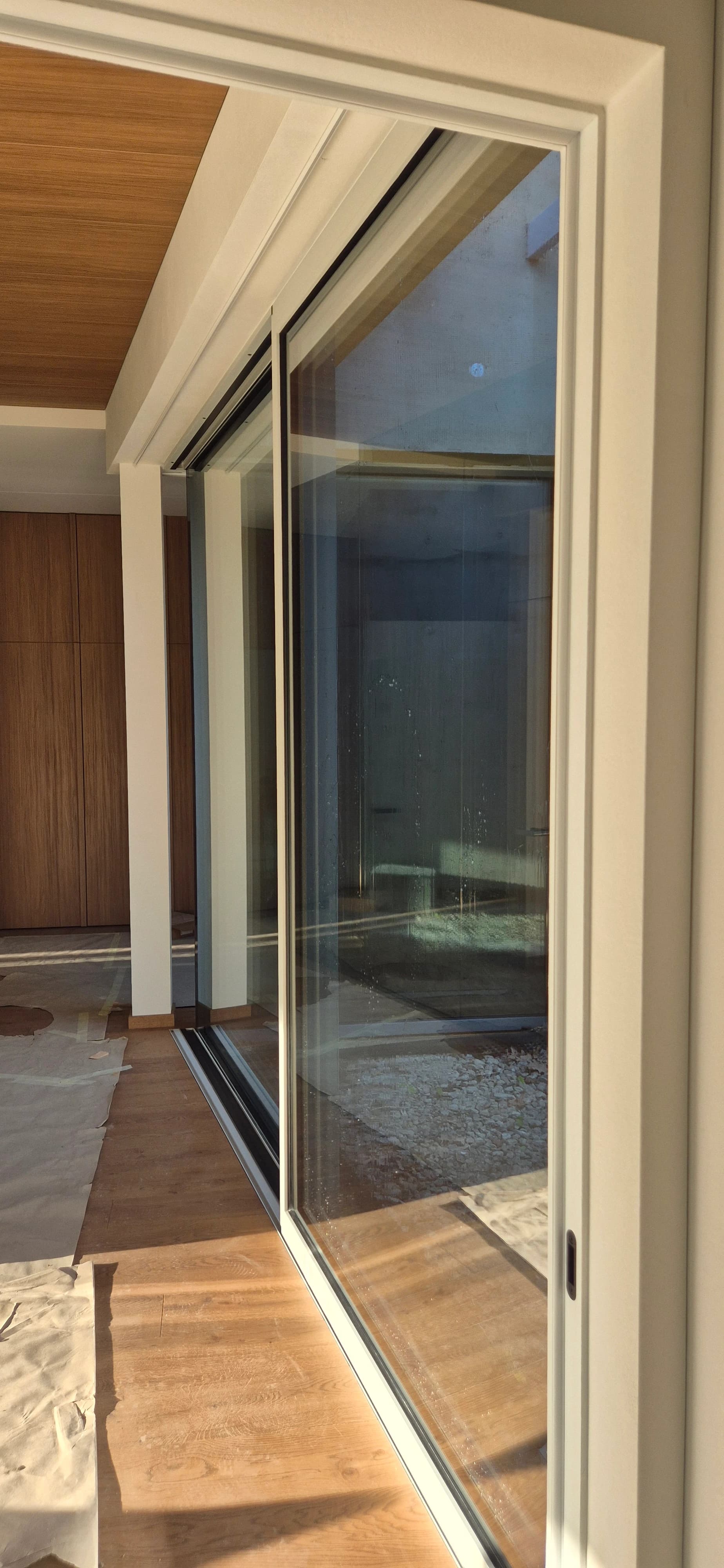 Glass roof and window cleaning at a house