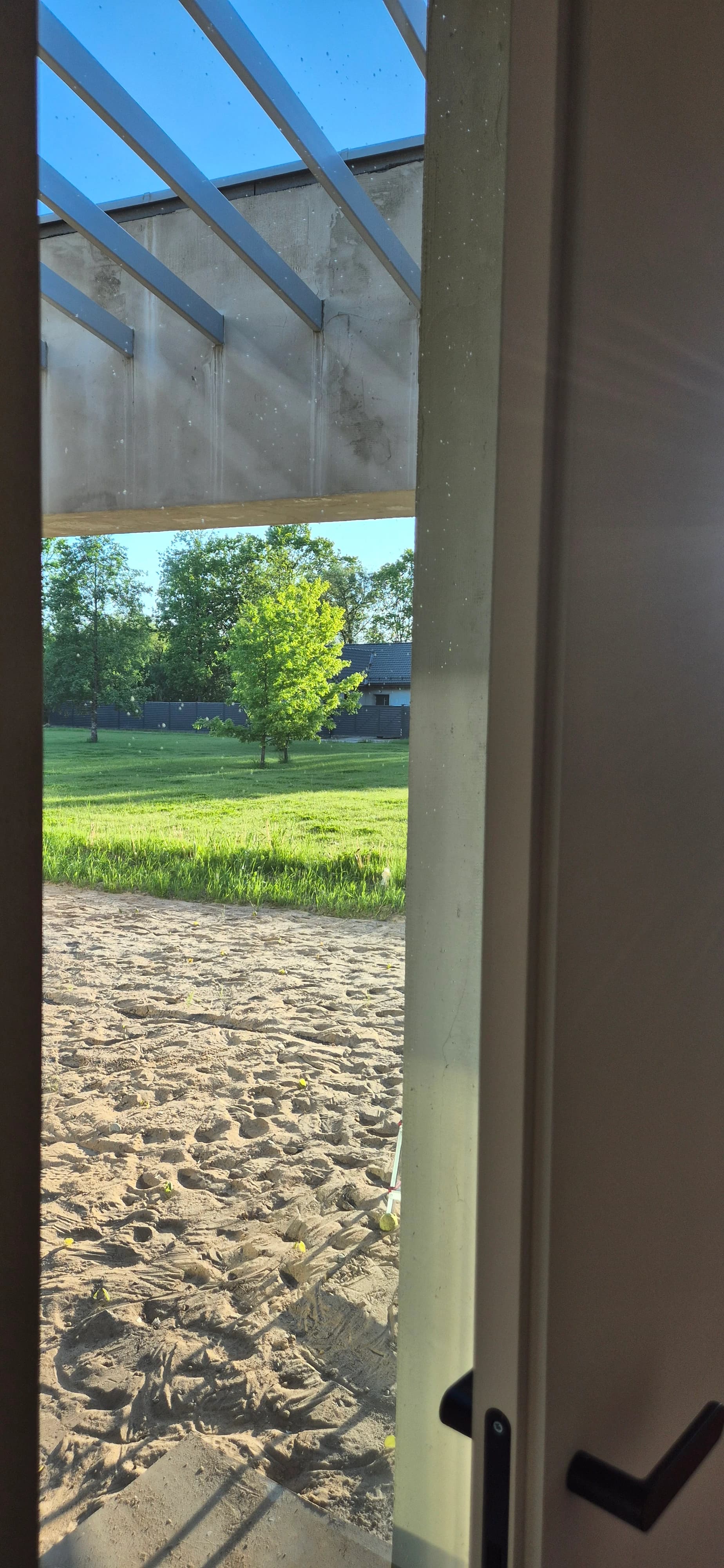 Glass roof and window cleaning at a house