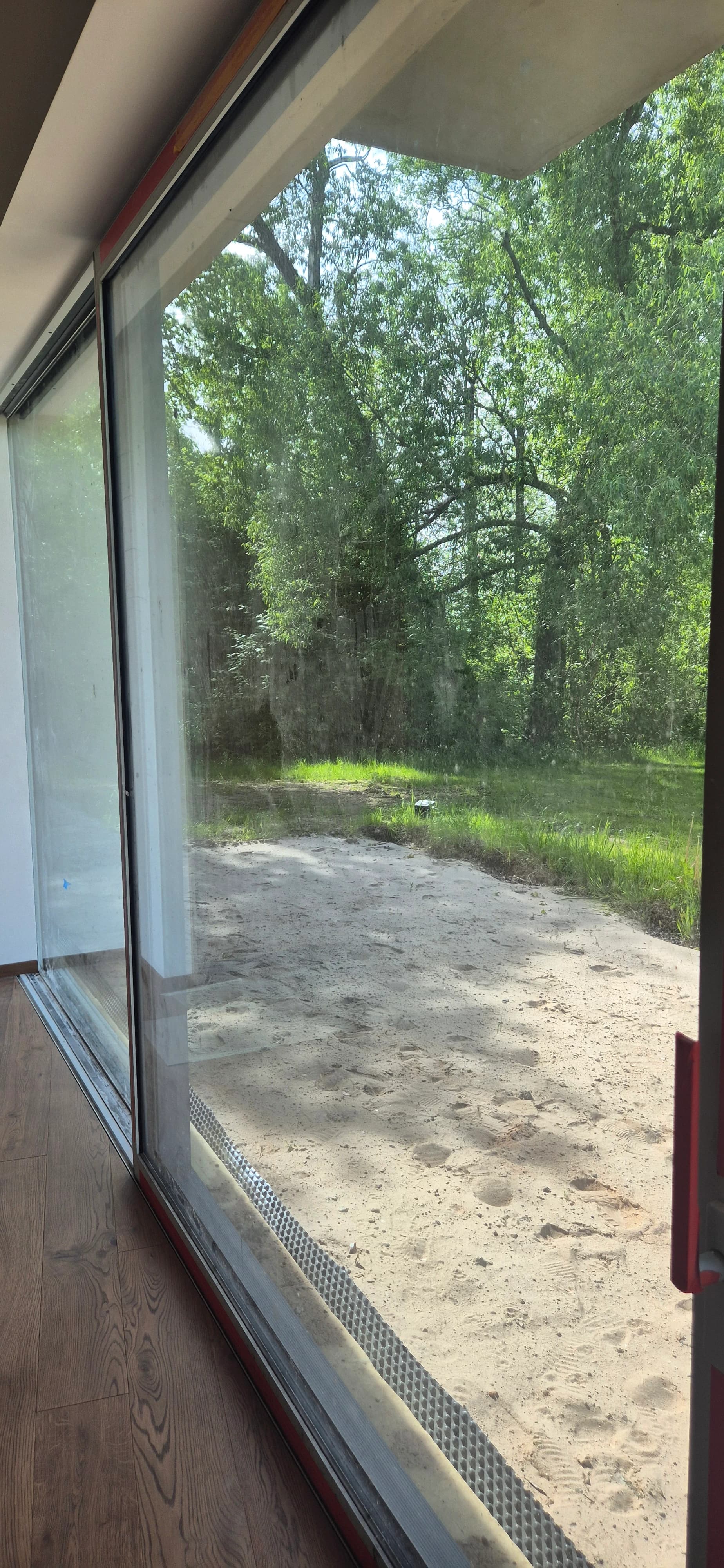 Glass roof and window cleaning at a house